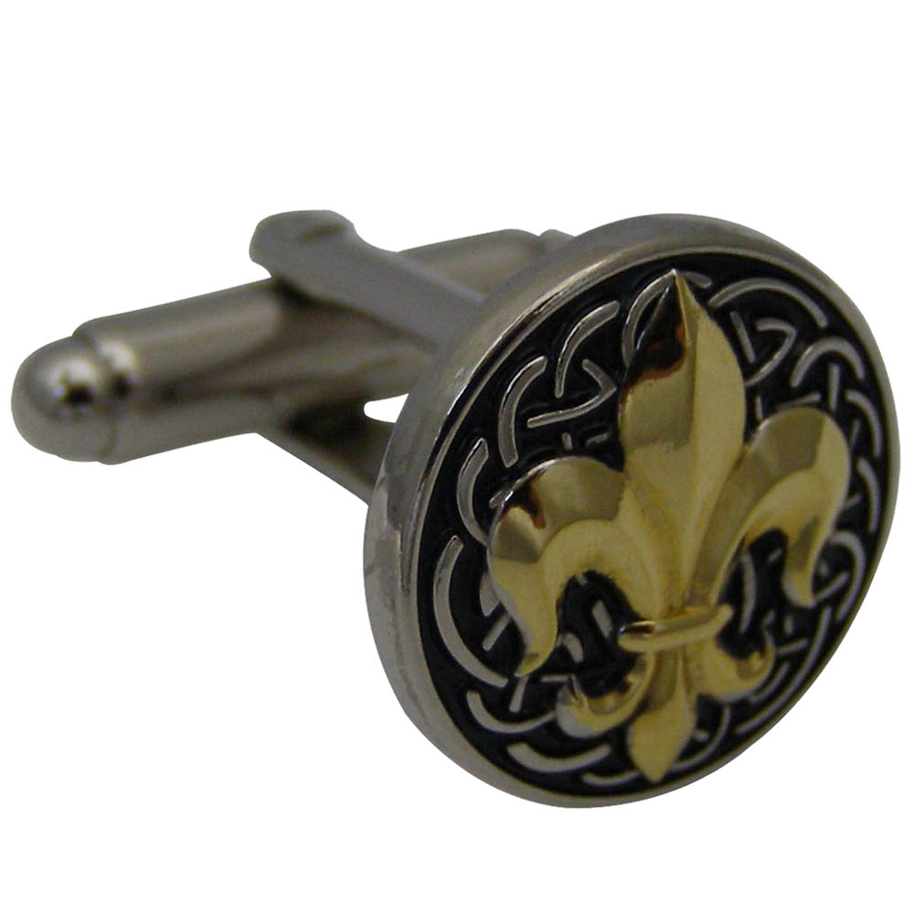 Two-tone plated cufflink