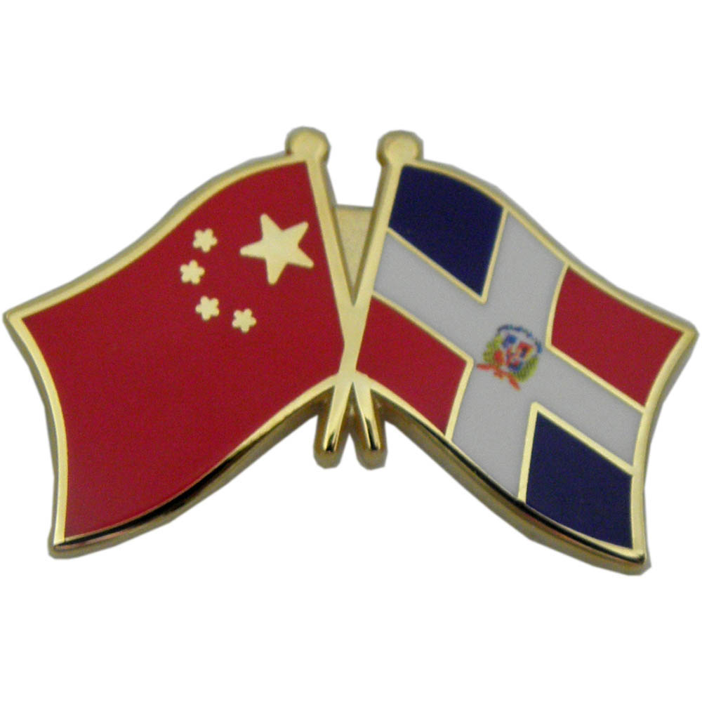 Double flag pin